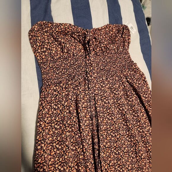 Old Navy Large Dress Floral Leaves Fall Halter Or Strapless - Picture 4 of 9